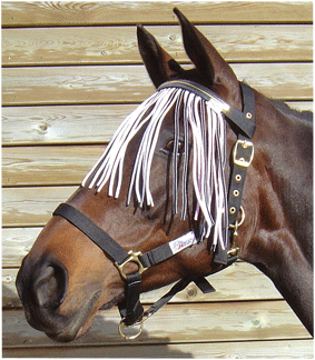 3220003 - Harry's Horse Weaved vliegenfrontriem 'Luxe'.